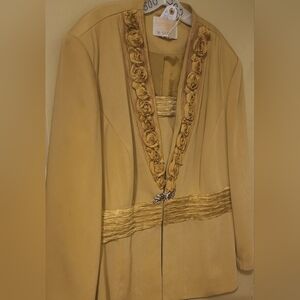 Gold Blazer Jacket Plus Size